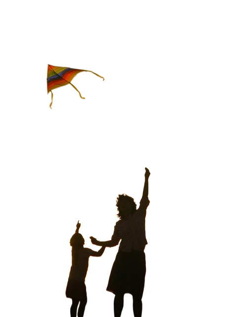 kite, play, family