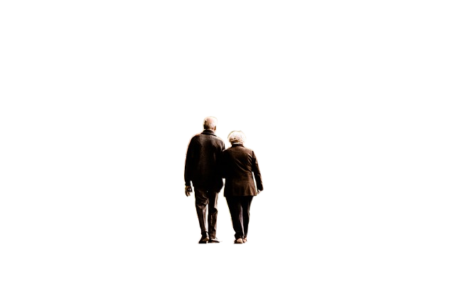 elderly, couple, walking 老年人,夫妇散步