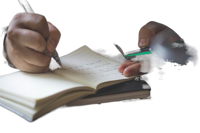 notebook, hand, pen 笔记本,笔