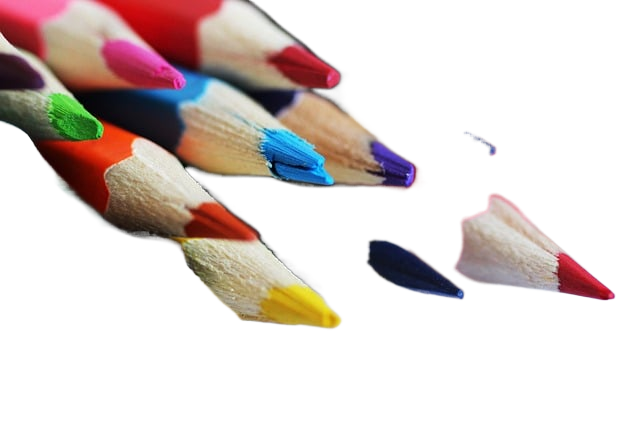 color pencils, crayons, colorful