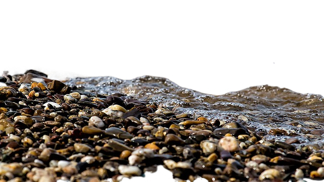 pebbles, coast, river