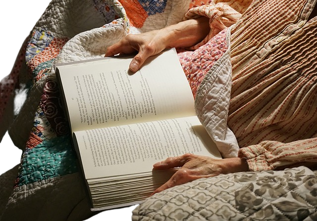 senior, reading, grandma