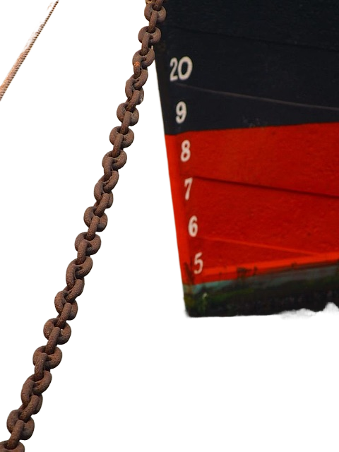 anchor chain, anchor, ship