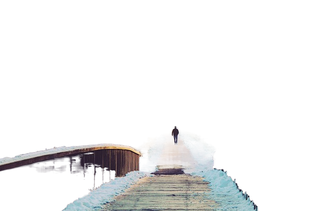 man, bridge, lonely 人,桥,孤独