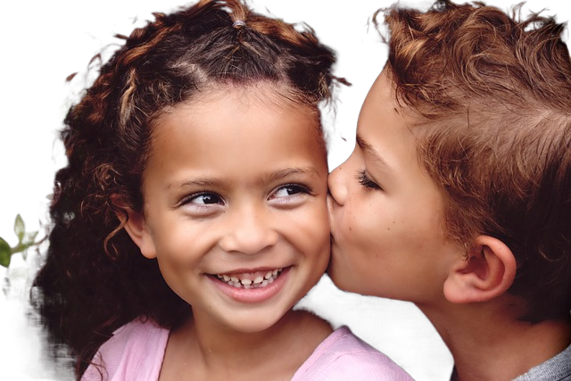 siblings, kiss, brother sister