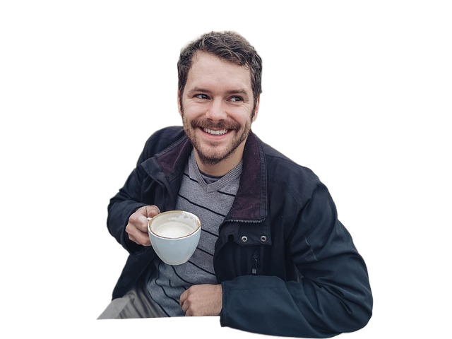 man, coffee, outdoors