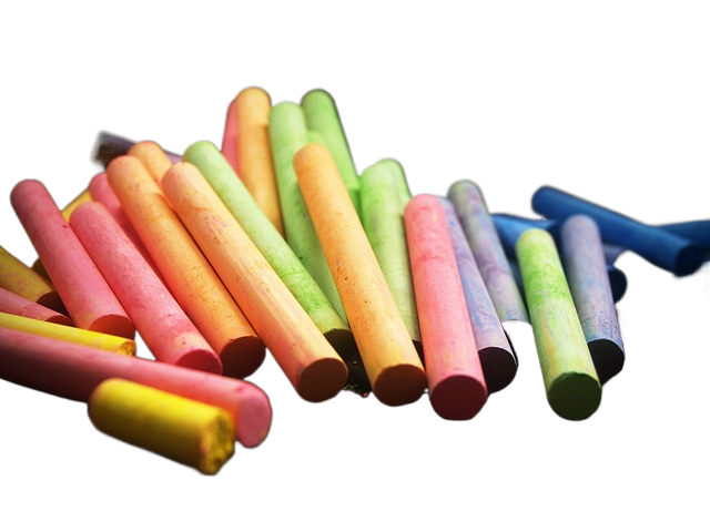 chalks, colorful, multicolored