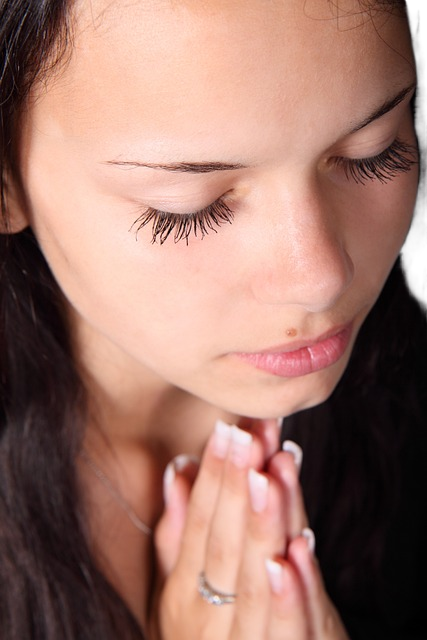 girl, praying, hands 女孩,祈祷,手中