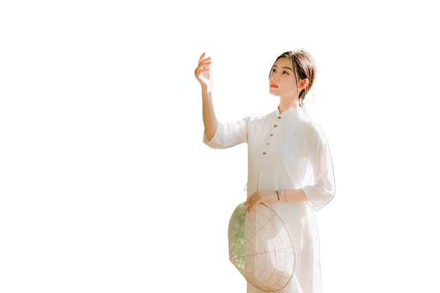vietnamese woman, outdoors, fashion