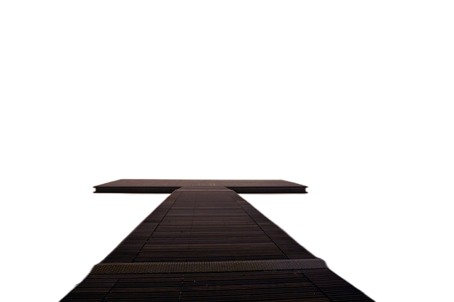 pier, fog, lake 码头、雾、湖