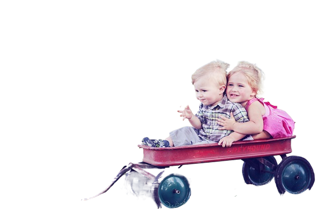 youth, children, wagon