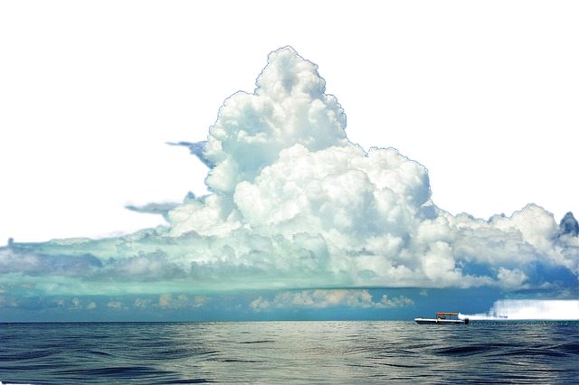sea, horizon, cloudy 海,地平线,多云