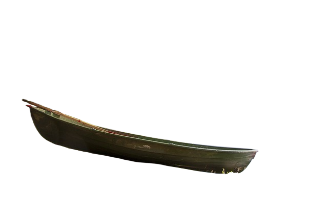 boat, river, forest