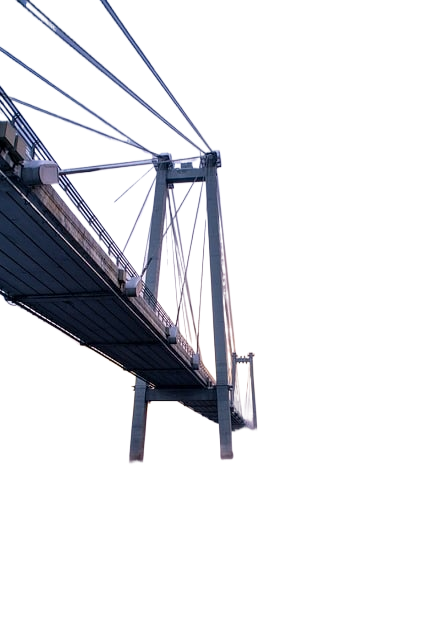 bridge, winter, frost