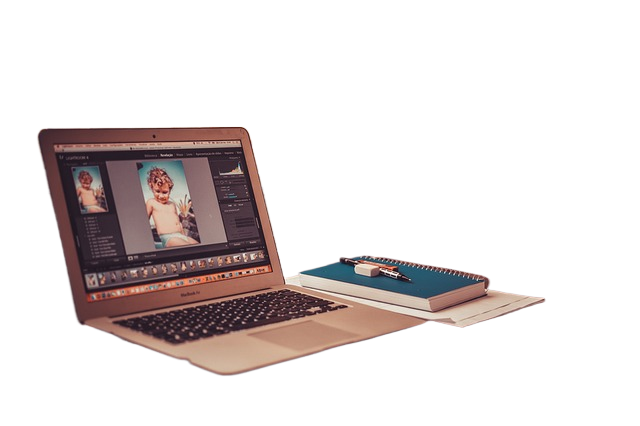 desk, laptop, office
