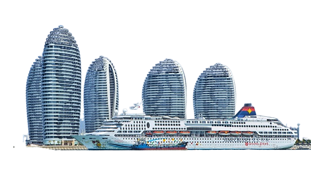 ship, city, harbor 船、城市、港口