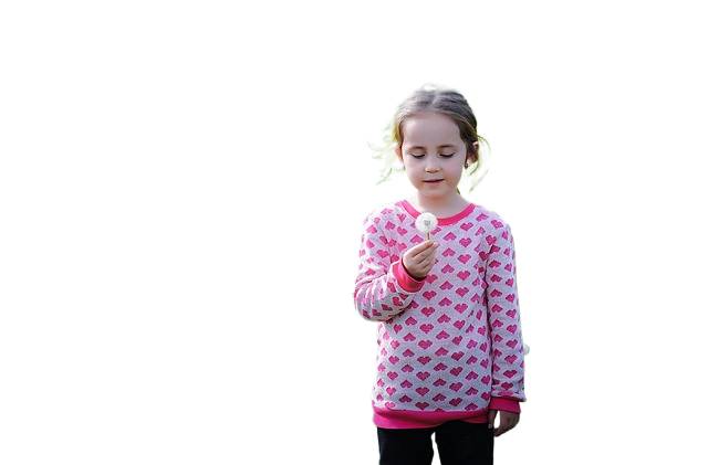 girl, dandelion, field