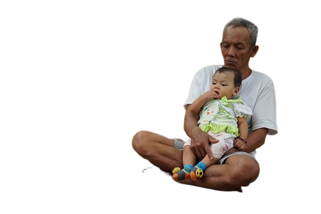 child, grandfather, family 孩子,爷爷,家庭