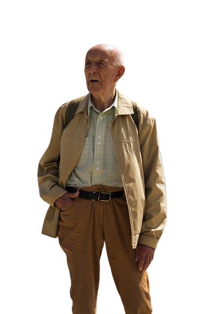 man, old, sitting