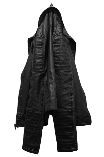 coat, leather coat, clothing