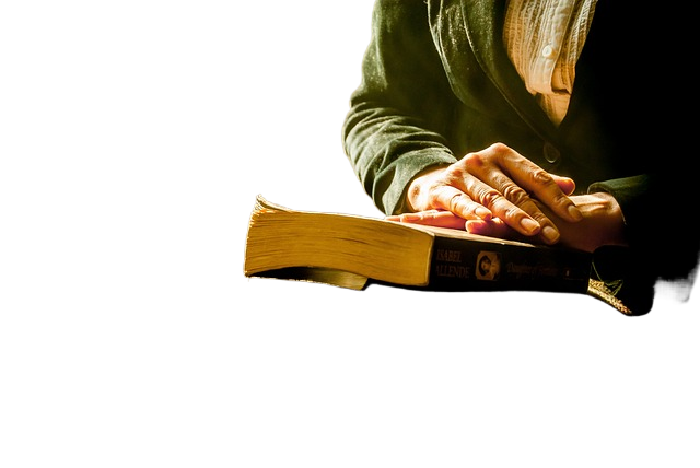 book, woman, hands