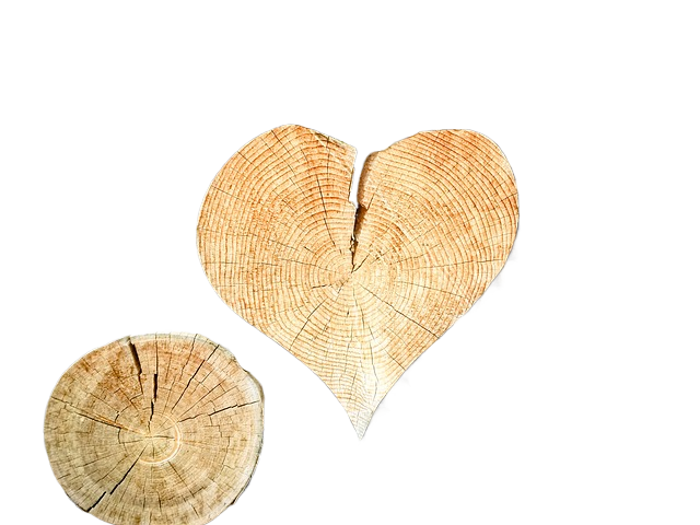 heart, wood, logs
