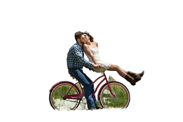 couple, romance, bike 夫妇、浪漫、自行车