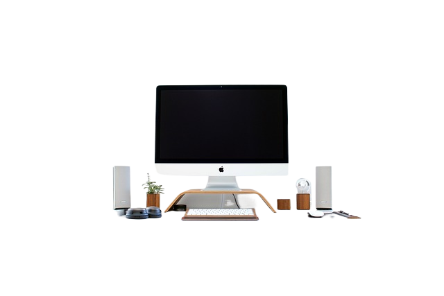apple, chair, computer