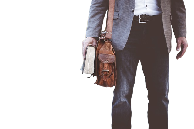 bag, book, man 袋,书的人