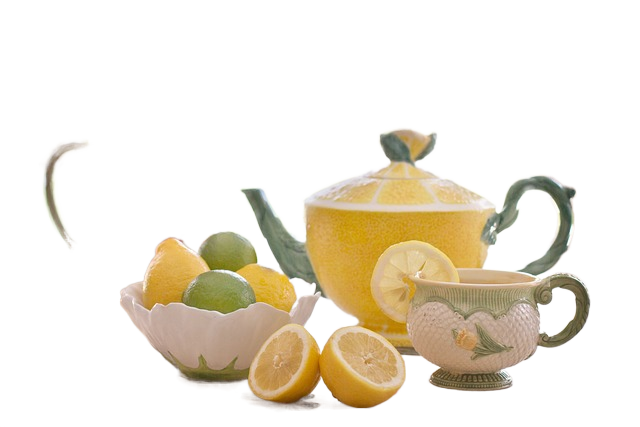 tea, lemons, tea pot 茶,柠檬,茶壶